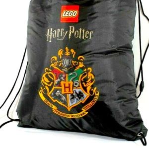 LEGO Harry Potter Drawstring Cinch Backpack Bag, Black, 16’ x 14’